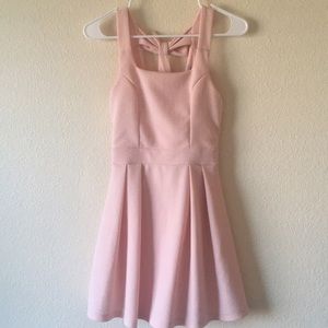 Pink cut out bow dress